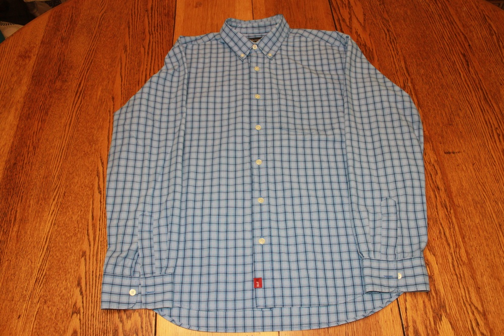 Abercrombie & Fitch Shirt Mens Large Blue Plaid Button Down Long Sleeve Classic